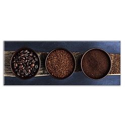 Obraz Styler Glas Kitchen Brown Bowls, 30 x 80 cm