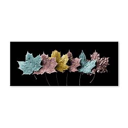 Obraz Styler Glas Pastell Leafes, 50 x 125 cm