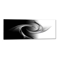 Obraz Styler Glasspik Abstraction B&W, 50 x 125 cm
