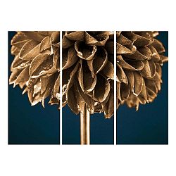 Obraz Styler Glasspik Gold Flower, 30 x 80 cm
