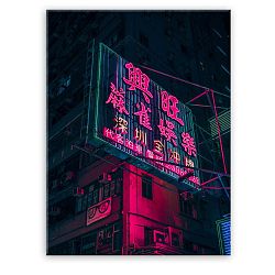 Obraz Styler Glasspik Neon Billboard, 80 x 120 cm