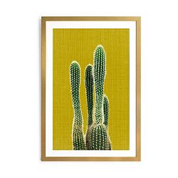 Obraz Surdic Mustard Background Cactus, 40 x 60 cm