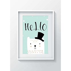 Obraz Tablo Center Hello Cat, 24 x 29 cm