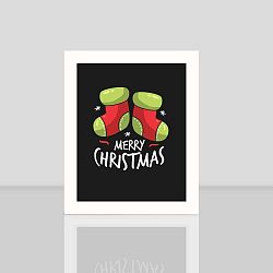 Obraz v bílém rámu Chrismas Socks, 23,5 x 28,5 cm