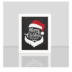 Obraz v bílém rámu Santa Claus, 23,5 x 28,5 cm