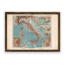 Obraz v dřevěném rámu Italy, 70 x 50 cm