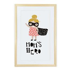 Obraz v dřevěném rámu Tanuki Mom Rules, 60 x 40 cm