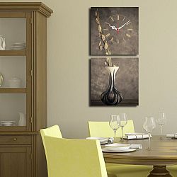 Obrazové hodiny Kompozice s vázou, 60 x 28 cm