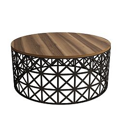 Odkládací stolek Selin Walnut, ⌀ 90 cm