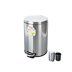 Odpadkový pedálový koš z nerezové oceli Orion, 5 l