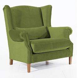Olivově zelené křeslo Max Winzer Harvey Velvet