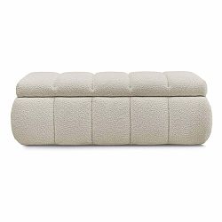 Oranžová lavice z textilie bouclé – Bobochic Paris