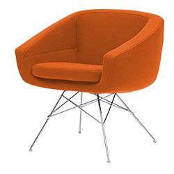 Oranžové křeslo Softline Aiko Felt Mandarin