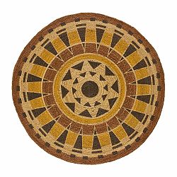 Oranžový kulatý koberec ø 120 cm Tonga - Universal