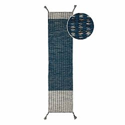 Oranžový vlněný běhoun Flair Rugs Anu, 60 x 200 cm