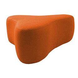 Oražový puf Softline Chat Felt Orange, délka 90 cm