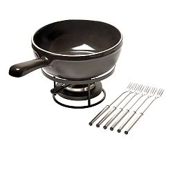 Pepřově černý set na fondue Emile Henry