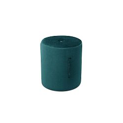 Petrolejově modrý puf Mazzini Sofas Fiore, ⌀ 40 cm