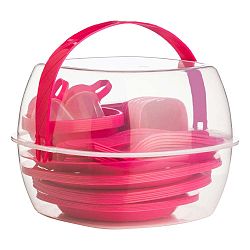 Pikniková sada Premier Housewares Hot Pink, 51 ks