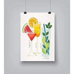 Plakát Americanflat Summer Cocktails, 30 x 42 cm