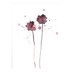 Plakát Bloomingville Plum Poppy, 70 x 50 cm