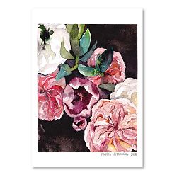 Plakát Blooms on Black IV, 30 x 42 cm