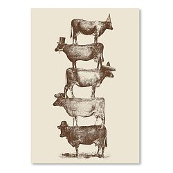 Plakát Cow Cow Nuts od Florenta Bodart, 30x42 cm