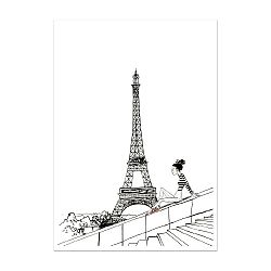 Plakát Leo La Douce Un Jour A Paris, 21 x 29,7 cm