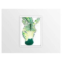 Plakát Piacenza Art Green Zebra, 33,5 x 23,5 cm