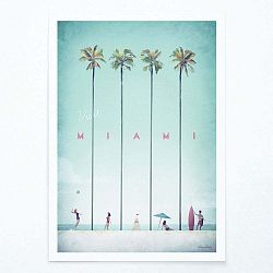 Plakát Travelposter Miami, A3