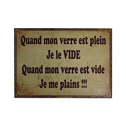 Plechová cedule Antic Line je Le Vide
