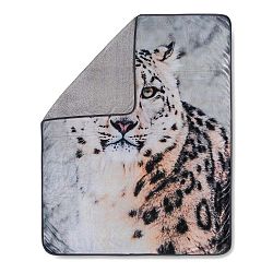 Pléd Good Morning Snow Leopard, 130 x 160 cm