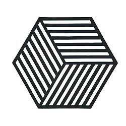 Podložka pod horké Hexagon, černá