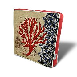 Podsedák s výplní Gravel Red Tree I, 42 x 42 cm