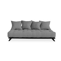 Pohovka s šedým potahem Karup Senza Black Granite