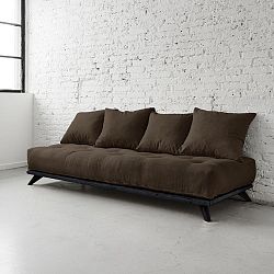 Pohovka Senza Black/Choco Brown