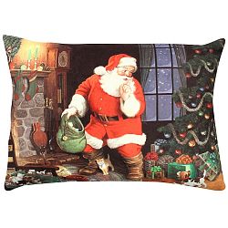 Polštář Christmas Santa Shhh, 33 x 48 cm