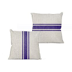 Polštář Linen Couture Blue Stripes, 45 x 45 cm