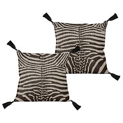 Polštář Linen Couture Borlas Zebra, 45 x 45 cm