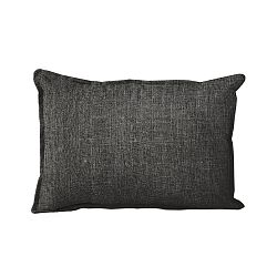 Polštář Linen Couture Lino Dark Grey, 50 x 35 cm