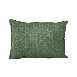 Polštář Linen Couture Lino Green Moss, 50 x 35 cm