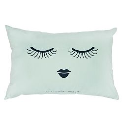 Polštář Miss Étoile Closed Eyes Mint, 40 x 60 cm