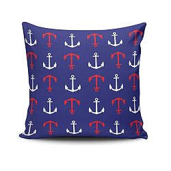 Polštář s výplní Anchor Navy, 45 x 45 cm