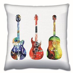 Polštář s výplní Gravel Guitars, 43 x 43 cm