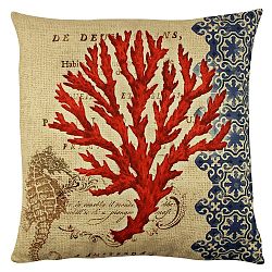 Polštář s výplní Gravel Red Tree II, 43 x 43 cm