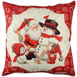 Polštář Snowman and Santa, 43 x 43 cm