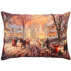 Polštář Xmas View At A City, 33 x 48 cm
