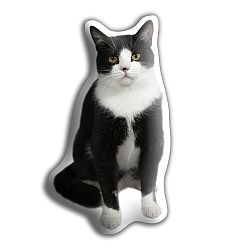 Polštářek Adorable Cushions Černobílá kočka