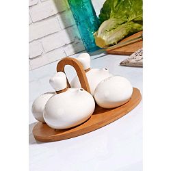 Porcelánová sada na koření a olej Kutahya Tetra