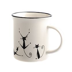 Porcelánový hrnek Dakls Cats Nero, 310 ml